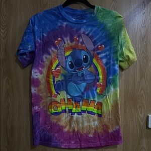 Tie-Dye Rainbow Stitch Shirt